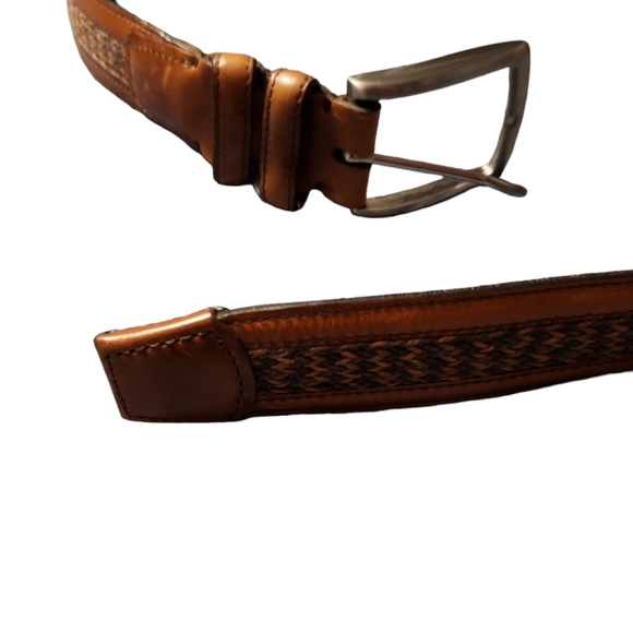 Torino Waxhide Harness brown leather with a woven inlay  size 36 - Picture 6 of 6